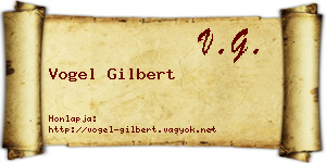 Vogel Gilbert névjegykártya